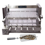 Churrasqueira Inox 304 Elevatória 5 Espetos Com Motor Grill