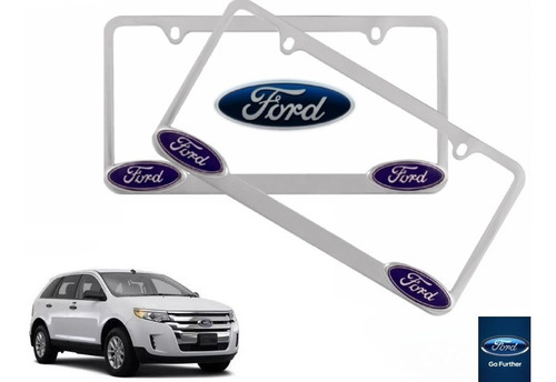Par Porta Placas Ford Edge 2017 Original