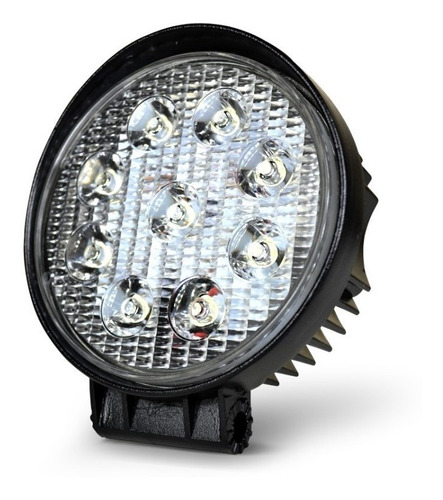 Faro Auxiliar Proyector 9 Led 27w Off Road 12 Y 24v Redondo