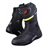 Botas Para Moto Ls2 Goby Negro/ Amarillo Fluo