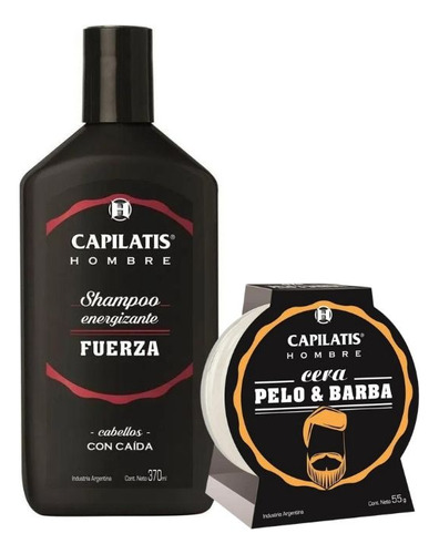 Capilatis For Men  Shampoo Fuerza + Cera Pelo & Barba Hombre