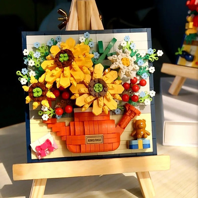 Juego De Bloques De Construcción De Ramo De Flores 150