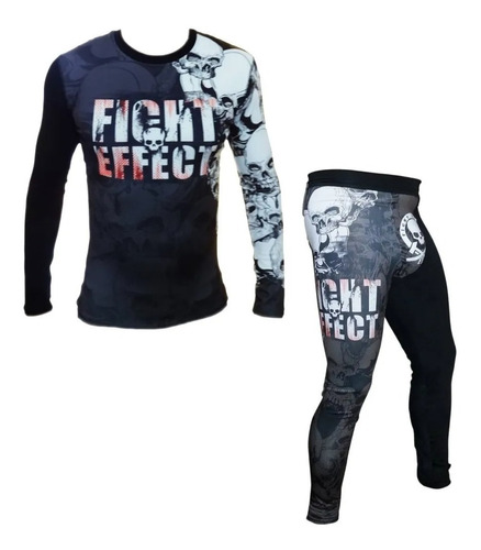 Conjunto Lycra + Calza Larga Caveira Bjj Mma, Citideportes