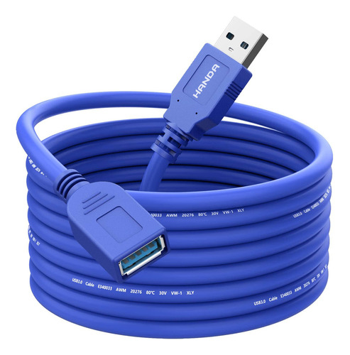 Alargue Usb 3.0 Cable Extensor Prolongador 3 Metros H Speed Azul