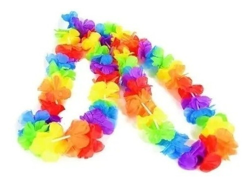 12 Collares Estilo Hawaiano, Para Fiesta Neon