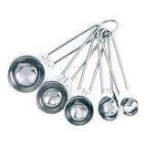 Kit Colheres Medidoras 5 Peças Inox Medidas Cozinha