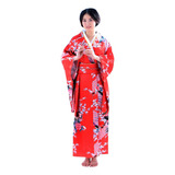 Kimono Estampado De Mujer Vestido Tradicional Japonés