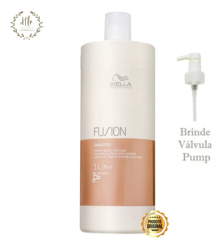 Shampoo Wella Fusion 1 Litro -promoção + Válvula Pump+brinde