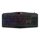 Teclado Gamer Redragon Harpe K503 Qwerty Negro Con Luz Rgb