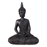 Buda Hindu Medio Estatueta Em Resina Preto