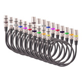 Cable Dmx De 10 Piezas, 5 M/5 Pies, Xlr, 3 Pines M/f, Negro