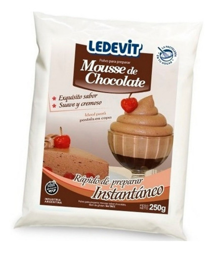 Polvo Para Preparar Mousse De Chocolate 250 Gr (12 Unidades)