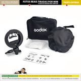 Softbox 60x60 + Suporte Godox Stype P/ Flash + Maleta | P1