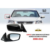 Espejo Derecho Eléctrico Honda Accord 4 Puertas 2008-2012