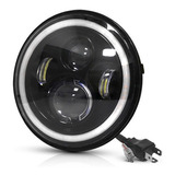 Jeep/moto Faro Led 7 Redondo | Alto/ Bajo | Ojos De Ángel