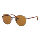 Óculos De Sol - Ray-ban - Rb3691l 004/33 51 Cor Preto Armação Grafite Haste Havana Lente Castanho Desenho Phantos