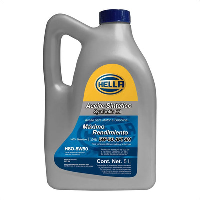 Aceite Motor 5w50 Sintetico Hella Presentación 5 Lts | Meses sin interés