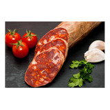 Vinilo 60x90cm Salame Chacinado Fiambre Comida Chorizo P2