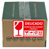 Etiqueta Paquete Delicado 12 X 21 Cm. Rollo De 500 Stickers