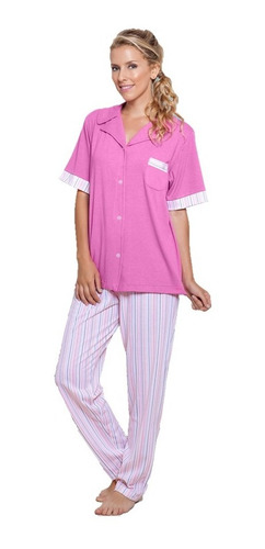 Pijama De Mujer Abotonado. 2 Piezas. 3519