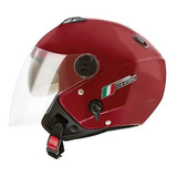 Capacete Aberto Pro Tork New Atomic Elite Viseira Solar Fumê Tamanho Do Capacete 56 Cor Vermelho Pimenta