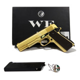 Pistola Airsoft Colt 1911 Dorada Full Metal We