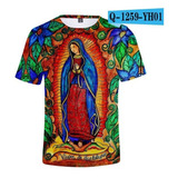 Camiseta Virgen María Católica Nuestra Señora De Guadalupe