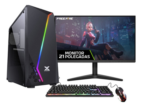 Pc Gamer Completo I7 8gb Gtx 1650 Ssd 480gb Monitor 21 Wifi