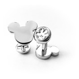Mancuernillas Disney Mickey Mouse Plateadas - Gemelos