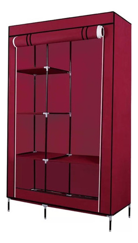 Closet Organizador Armable De Tela Wine Red 175 Cm