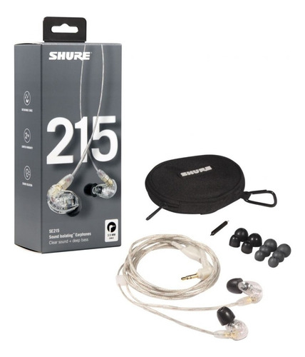 Auricular In Ear Shure Se215 Clear Con Cable Removible