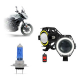 Farol Milha U7 + Lâmpada Super Branca H7 Versys 650cc 2010