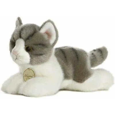 Peluche Aurora, Línea Miyoni, Gato Tabby Gris Con Blanco | Envío gratis