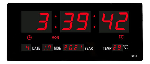 Lotcain Reloj De Pared Digital Led De Gran Tamaño De 14,1 Pu