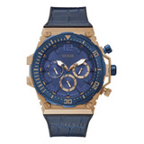 Reloj Hombre Guess Gw0326g1 Cuarzo Pulso Azul En Silicona