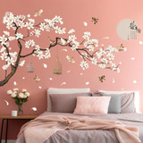 Am Amaonm Pegatinas De Pared De Estilo Chino Con Flores Blan