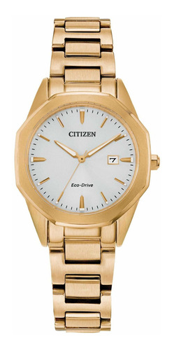 Reloj Mujer Citizen Ew2582-59a Cuarzo Pulso Dorado En Acero 
