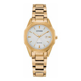 Reloj Mujer Citizen Ew2582-59a Cuarzo Pulso Dorado En Acero 