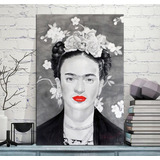 Vinilo Decorativo 30x45cm Frida Kahlo Red Lips Black