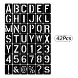 Stencil Alphabet - Plantillas Reutilizables Con Letras De Po