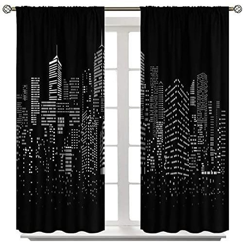 New York Curtains - Cortinas De Ventana De Noche Modernas Y