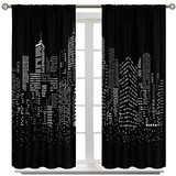 New York Curtains - Cortinas De Ventana De Noche Modernas Y