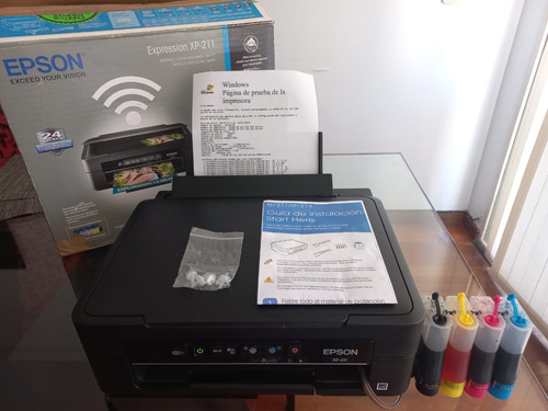 Impresora Epson Xp 211 Wifi Y Sistema Continuo Como Nueva