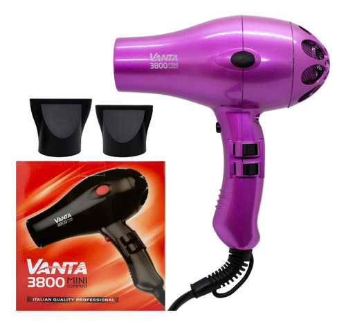 Vanta 3800 Mini Compact Secador Pelo Profesional 1800w Rojo