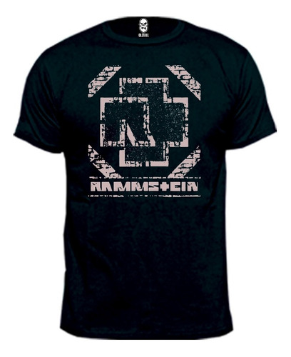 Remera Rammstein Logo 100% Algodón Premium Peinado