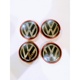 4 Centros Rines Vw Golf Gti Jetta Gli Mk7  65mm Rojo 19-21