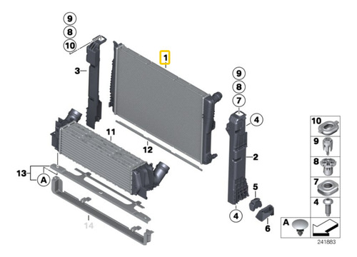 Radiador Para Bmw X3 F25 20i N20 Foto 2