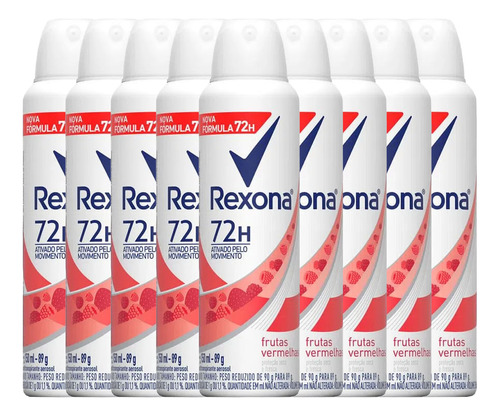 Kit Desodorante Aerosol Rexona Frutas Vermelhas 150ml - 9 Un