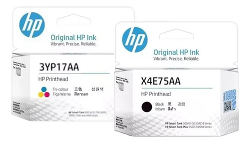 Kit Cartucho Negro +color Hp Smart Tank 720 750 X4e75 3yp17a