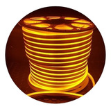 Mangueira Neon Flex Fina 8x16mm 50m + 5 Conector Ip65 Luz Amarelo 110v